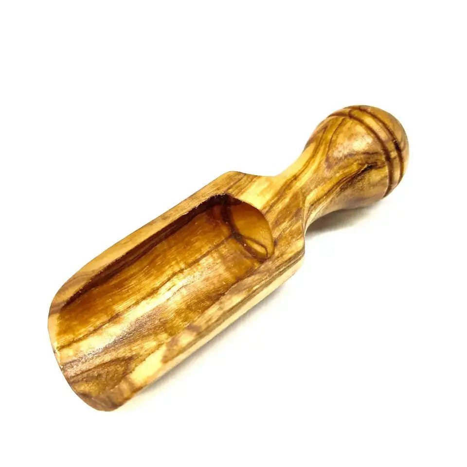 Olivenholzdose mit Schippchen für Badesalze | ELARIA