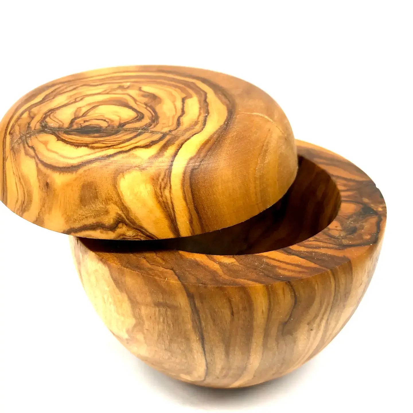 Olivenholzdose mit Schippchen für Badesalze | ELARIA