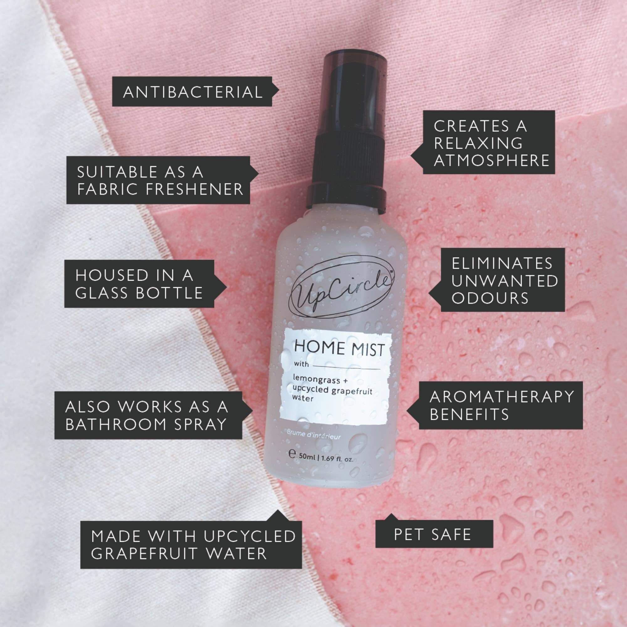 Raum Spray mit Zitronengras und recyceltem Grapefruitwasser | ELARIA Botanicals