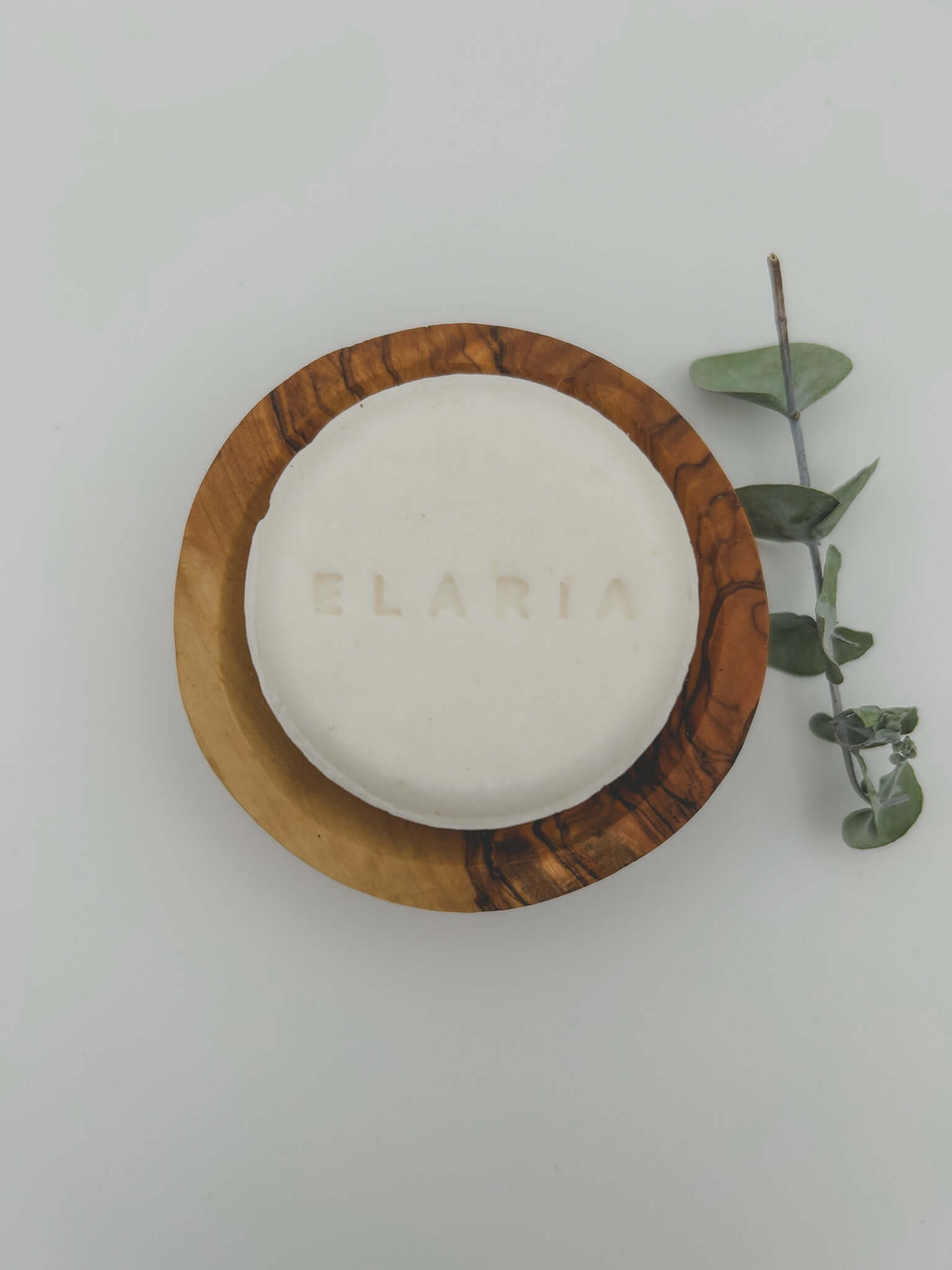 Runde Seifenschale aus Olivenholz | ELARIA Botanicals