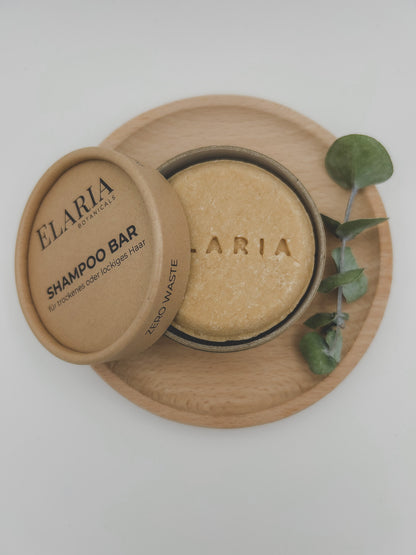 Feste Shampoo Bar für trockenes &amp; lockiges Haar - Kakaobutter &amp; Zedernholz | ELARIA Botanicals