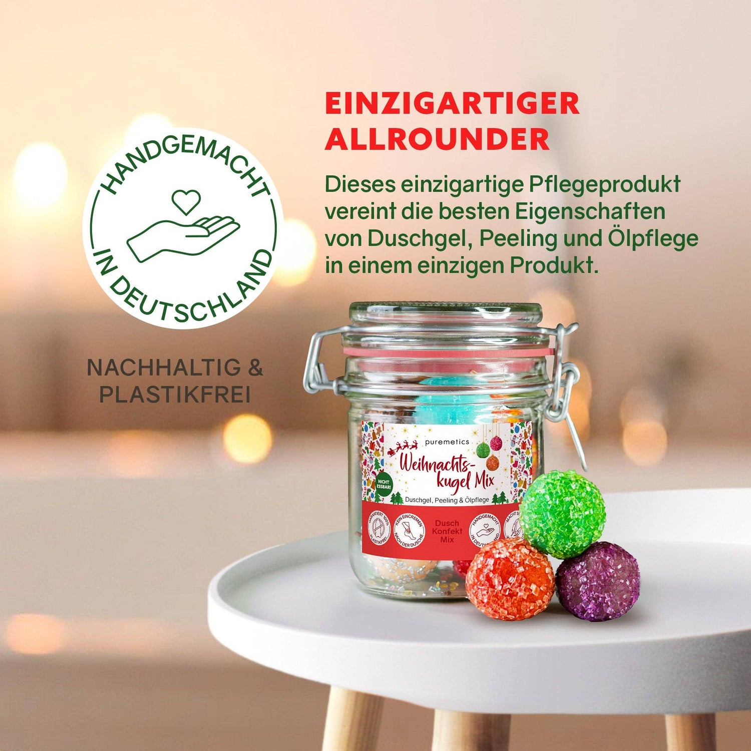 3in1 Dusch-Konfekt ‘Weihnachtskugel Mix‘